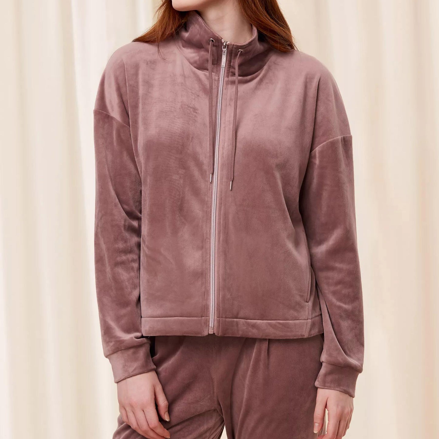Cozy Comfort Velour Zip Jacket